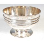 A Victorian silver footed bowl, London, 1890, makers marks for George Lambert,