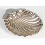 A Victorian silver shell shaped dish, London, 1868, makers mark of D.F,