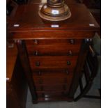 A late 19th / early 20th century rosewood Wellington chest of small proportions, 108cm high.