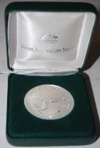 A Royal Australian Mint Elizabeth II $1 one ounce fine silver coin dated 1996.