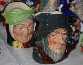 Two Royal Doulton character jugs, 'Rip Van Winkle' D6438, and 'Sairey Gamp' D5451'.