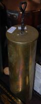 Militaria interest: Trench Art; a 1917 18PR II shell casing converted to a dinner gong with metal