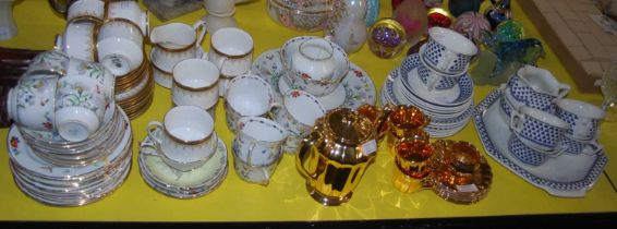 A group of four part teasets to include 'Melba Bone China', a 'Paragon Athena' pattern part tea set,