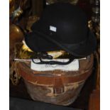 A leather cased top hat by 'Scott & Co. Hatters to his Majesty the King, the Royal Family, 1 Old