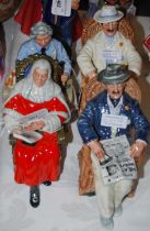 A group of four Royal Doulton figures, 'The Judge' HN2443, 'Taking Things Easy' HN2677, 'Taking