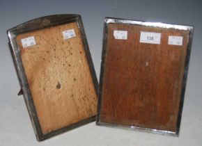 Two vintage Birmingham silver mounted strut photograph frames.