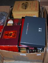 A box containing various assorted whisky miniatures to include a boxed Glenmorangie 10 year old