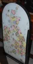 A vintage bagatelle games board, the playing surface depicting a map of the UK.
