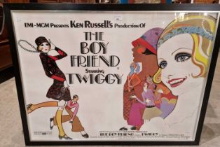 Advertising interest: a large framed colour poster print; 'EMI-MGM presents Ken Russell's production