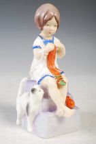 A Royal Worcester figure 'Saturdays Child Works Hard for a Living 32762'.
