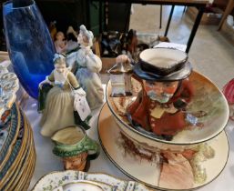 A group of Royal Doulton and Wedgwood to include Royal Doulton figures 'Grand Manor HN2723', '