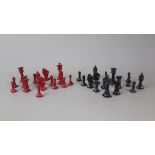 Painted lead chess set