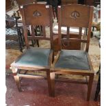 Pair of oak Arts & Crafts chairs