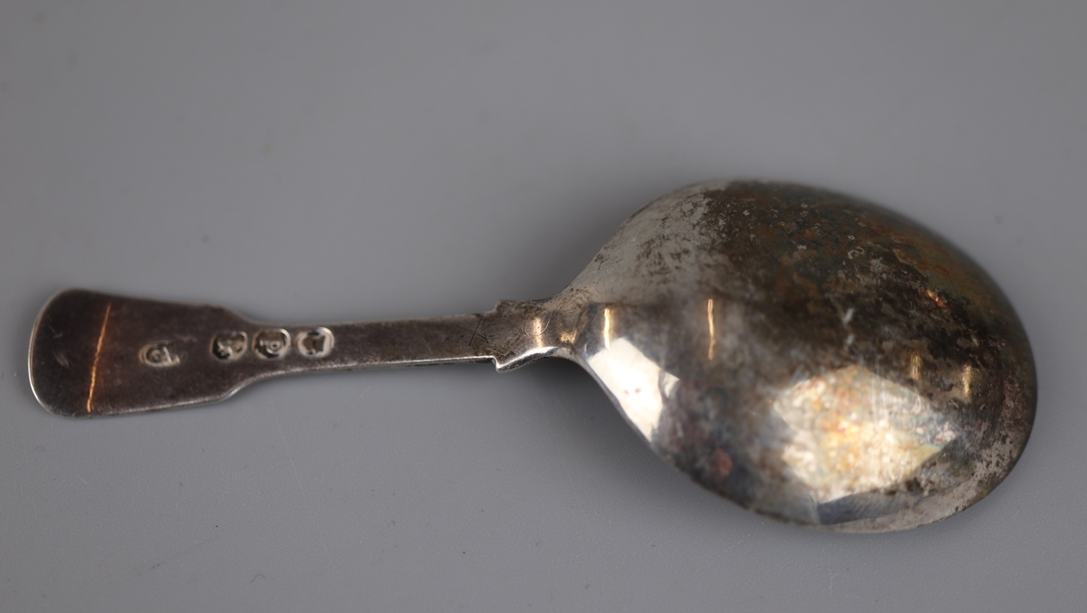 Hallmarked Georgian silver caddy spoon - Bild 3 aus 4