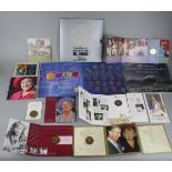 Collection of coins to include complete set makers of the millennium, royal commemorative coins etc