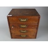 Antique oak collectors chest