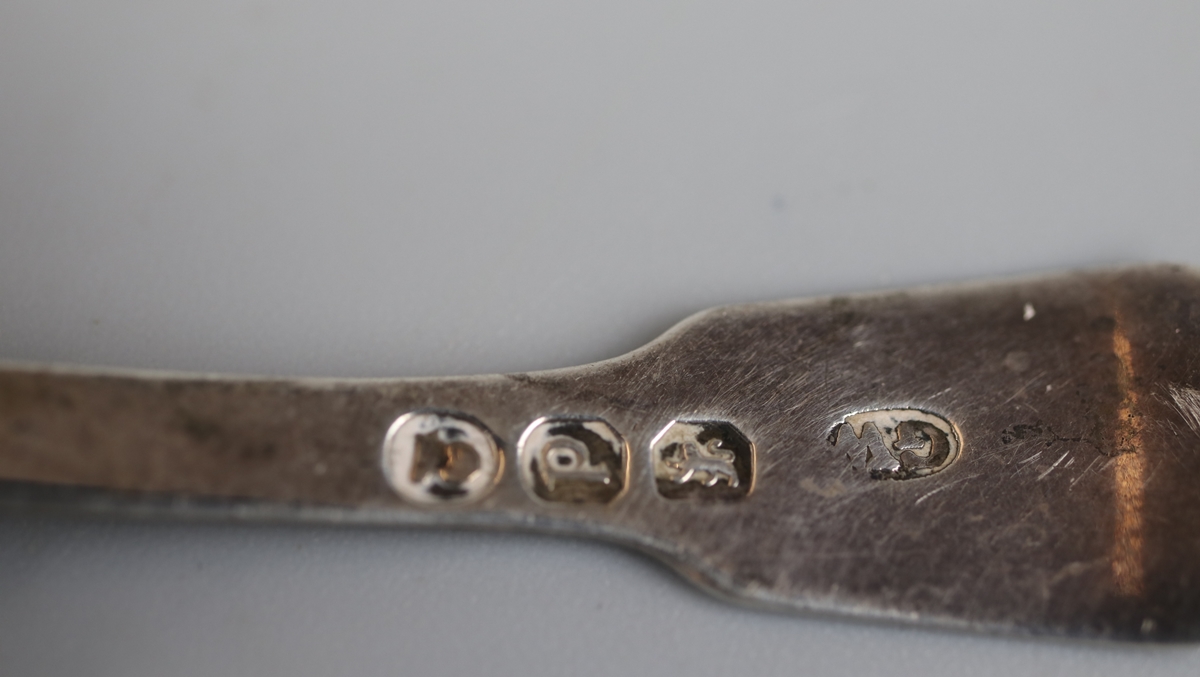 Hallmarked Georgian silver caddy spoon - Bild 4 aus 4