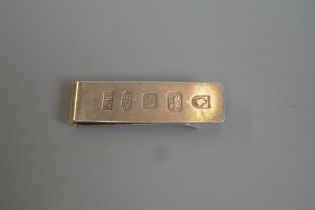 Hallmarked silver money clip