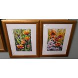 Pair of L/E prints - Spring Poppies & Spring Daisies by Daniel Campbell