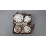 4 hallmarked silver pocket watches