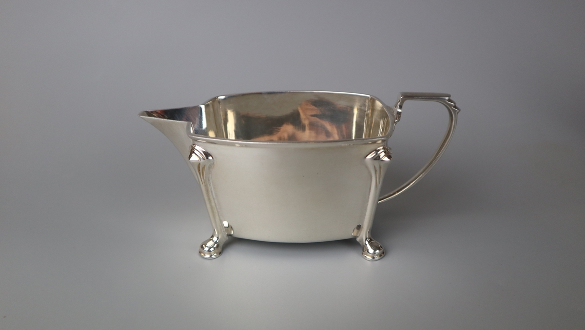 Fine solid silver 4 piece tea set, Sheffield 1937 by Stower & Wragg - Approx gross weight 2.31kg - Bild 5 aus 14