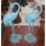Pair of cast iron standing stalks - Approx height: 73cm