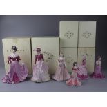 Collection of boxed Coalport figurines