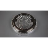 Hallmarked silver rimmed ashtray