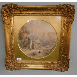 Watercolour rural scene - Signed David Cox 1845