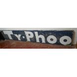 Original large painted wooden Ty-Phoo sign