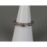 18ct gold ½ hoop diamond eternity ring - Size: M