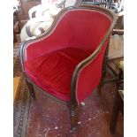 Early 19thC mahogany tub chair