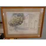 Watercolour - Mediterranean scene signed Eileen Chandler