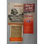Rare WWII British tanks what they look like leaflet and 3 other WWII books