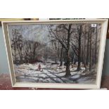 Pastel - Woodland scene by Aubery R Phillips