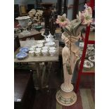 Collection of ceramics to include large floor standing lamp