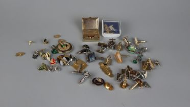 Collection of cufflinks etc to include silver and rolled gold