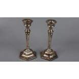 Pair of hallmarked silver candlesticks - Approx gross weight: 286g