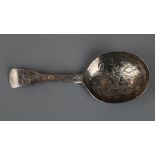 Hallmarked Georgian silver caddy spoon