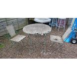Folding garden bistro table and 2 chairs