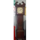 Country house oak long case clock by Sam Simms of Chipping Norton