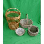 Collection of wicker baskets