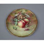 Hand painted plate by Worcester artist Richard Budd