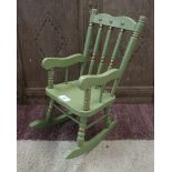 Miniature wooden rocking chair