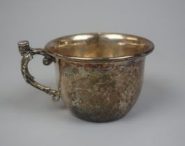 Hallmarked silver teacup - Approx weight: 106g