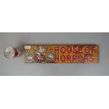 Wooden House of Horrors sign