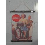 Coca Cola hanging advertising canvas