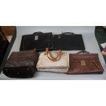Collection of vintage and antique bags
