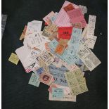 Ephemera bus tickets and railway letter stamps