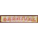 Wooden Carnival sign
